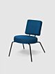 Puik Option Lounge fauteuil-Donker blauw-Ronde zit, vierkante rug