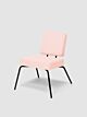 Puik Option Lounge fauteuil-Roze-Vierkante zit, vierkante rug