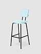 Puik Option Barstool barkruk  Zithoogte 75 cm-Licht blauw-Vierkante zit, vierkante rug