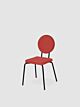 Puik Option Chair stoel-Terracotta-Vierkante zit, ronde rug