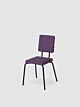Puik Option Chair stoel-Paars-Vierkante zit, vierkante rug