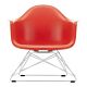 Vitra Eames LAR loungestoel met wit onderstel-Poppy rood