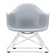 Vitra Eames LAR loungestoel met wit onderstel-Licht grijs