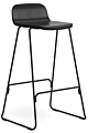 Normann Copenhagen Just Barstool zwart onderstel met rug-Black-Zithoogte 65 cm