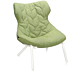 Kartell Foliage stoel-Frame wit-Trevira groen