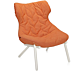 Kartell Foliage stoel-Frame wit-Trevira oranje