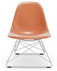 Vitra Eames LSR Fiberglass loungestoel met wit onderstel-Red Orange