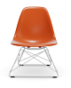 Vitra Eames LSR loungestoel met wit onderstel-Rusty oranje