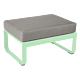 Fermob Bellevie 1-zits voetenbank met grey taupe zitkussen-Opaline Green