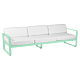 Fermob Bellevie 3-zits loungebank met off-white zitkussen-Opaline Green