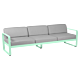 Fermob Bellevie 3-zits loungebank met flannel grey zitkussen-Opaline Green