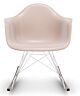 Vitra Eames RAR schommelstoel met wit onderstel-Pale rose-Esdoorn donker