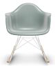 Vitra Eames RAR schommelstoel met wit onderstel-Licht grijs-Esdoorn goud