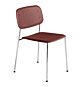 Hay Soft Edge 40 chrome stoel-Fall red