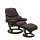 Stressless Reno M Classic relaxfauteuil+hocker-Paloma Chocolate-Wenge