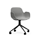 Normann Copenhagen Form Swivel bureaustoel zwart aluminium onderstel-Grey
