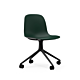 Normann Copenhagen Form Swivel zonder arm bureaustoel zwart onderstel-Green