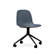 Normann Copenhagen Form Swivel zonder arm bureaustoel zwart onderstel-Blue