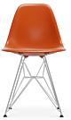 Vitra Eames DSR stoel met verchroomd onderstel-Rusty Orange RE
