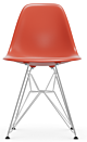 Vitra Eames DSR stoel met verchroomd onderstel-Poppy red RE