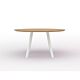 Studio HENK New Co Quadpod XL tafel wit frame 3 cm-∅ 180 cm-Hardwax oil light