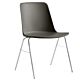 &amp;tradition Rely HW26 stoel chroom onderstel-Stone grey