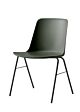 &amp;tradition Rely HW26 stoel zwart onderstel-Bronze green