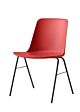 &amp;tradition Rely HW26 stoel zwart onderstel-Vermilion Red
