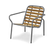 Normann Copenhagen Vig lounge stoel met hout-Grey