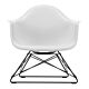 Vitra Eames LAR loungestoel met zwart onderstel-Cotton white