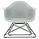 Vitra Eames LAR loungestoel met zwart onderstel-Helder grijs