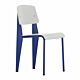 Vitra Standard SP stoel-Blauw - Warmgrijs