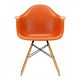 Vitra Eames DAW stoel met essenhout onderstel-Roest oranje
