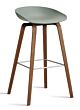 HAY About a Stool AAS32 barkruk Walnoot onderstel-Zithoogte 75 cm-Fall Green