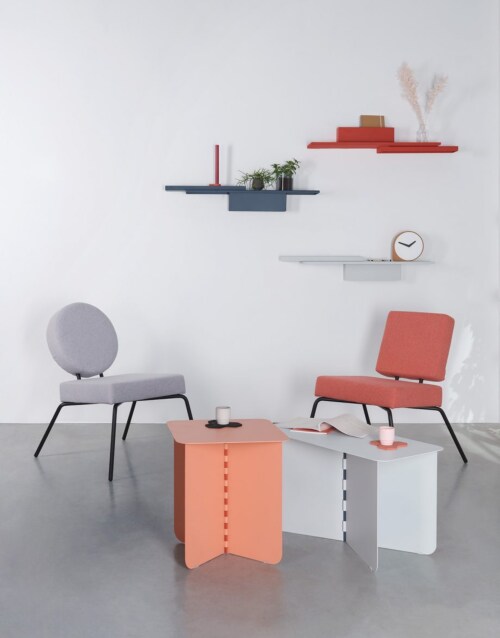 Puik Option Lounge fauteuil-Bordeaux-Vierkante zit, vierkante rug