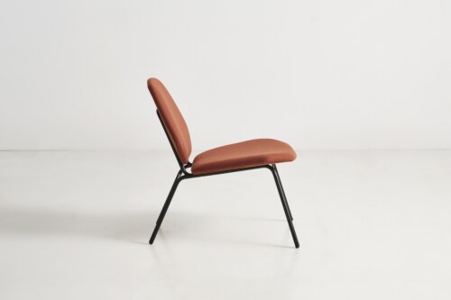WOUD Lean Lounge Chair stoel-Rust