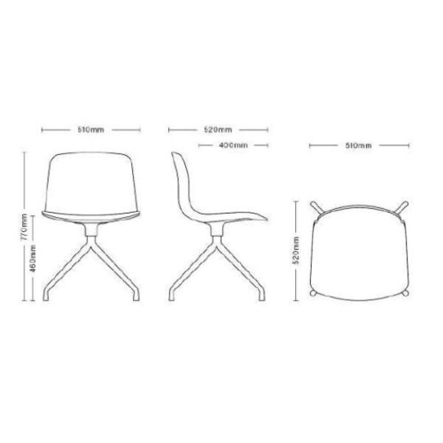HAY About a Chair AAC10 aluminium onderstel stoel-Melange Cream
