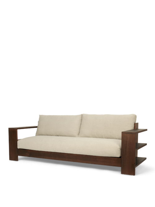 Ferm Living Edre Sofa Classic Linen - Dark Stained/Natural