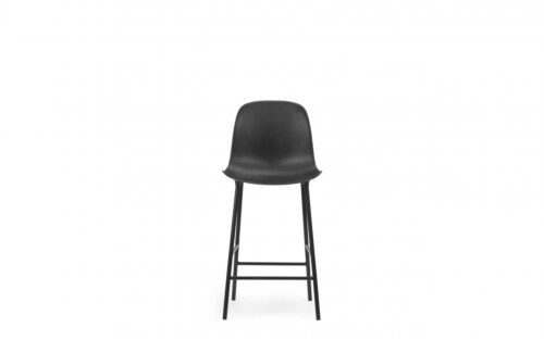 Normann Copenhagen Form Bar Chair barkruk stalen onderstel -Black-Zithoogte 75 cm