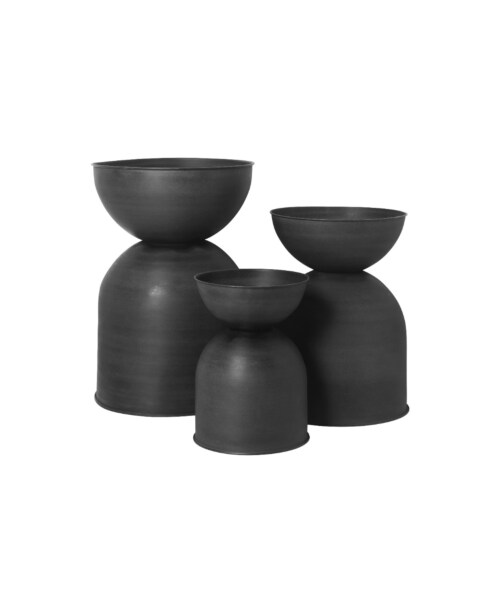 Ferm Living Hourglass bloempot-41x59 cm (Øxh)-Black