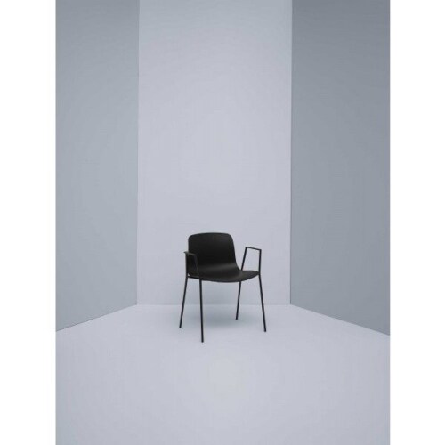 HAY About a Chair AAC18 zwart onderstel stoel-Dusty Blue
