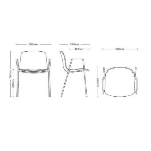 HAY About a Chair AAC18 wit onderstel stoel-Zwart