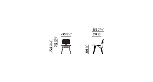 Vitra DCW stoel-Zwart gebeitst