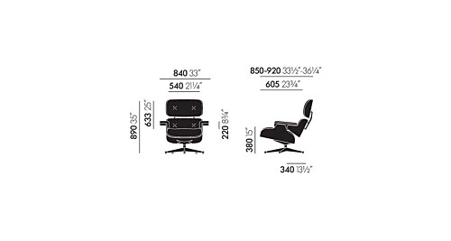 Vitra Eames Lounge chair fauteuil walnoot wit pigment NW