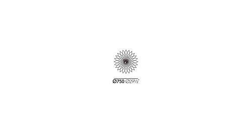 Vitra Sunflower klok-Zwart/Messing