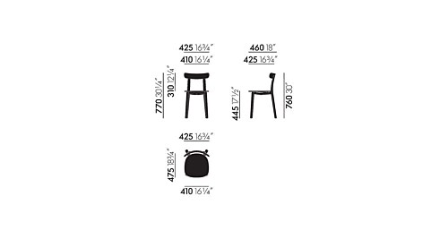 Vitra All Plastic stoel-Bruin