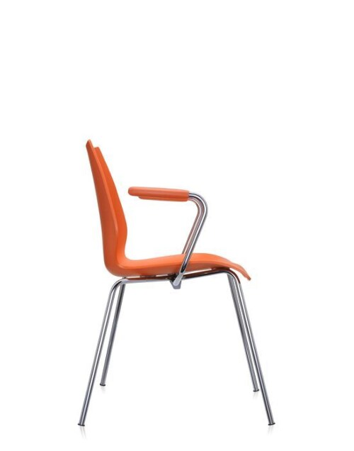 Kartell Maui stoel-Met armleuning-Oranje