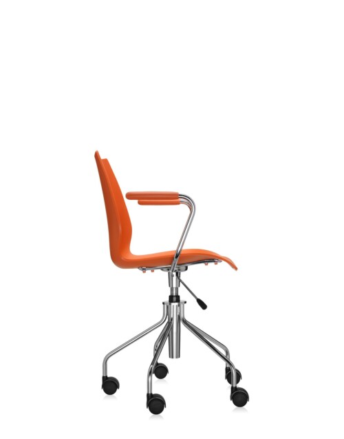 Kartell Maui bureaustoel met armleuning-Oranje