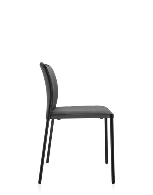 Kartell Audrey Soft zwart stoel-Grijs-Zonder armleuning