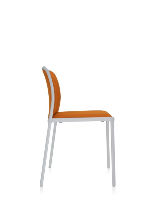 Kartell Audrey Soft wit stoel-Wit-oranje-Zonder armleuning